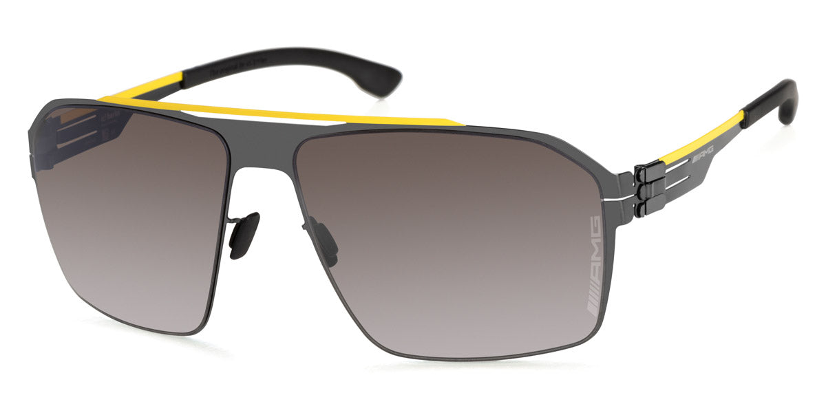 Ic! Berlin® AMG 02 Yellow Bridge-Gun-Metal 62 Sunglasses