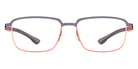 Ic! Berlin® Luan Aubergine/Flame Valley 53 Eyeglasses