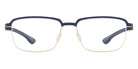 Ic! Berlin® Luan Rose Gold/Marine Blue Pop 53 Eyeglasses