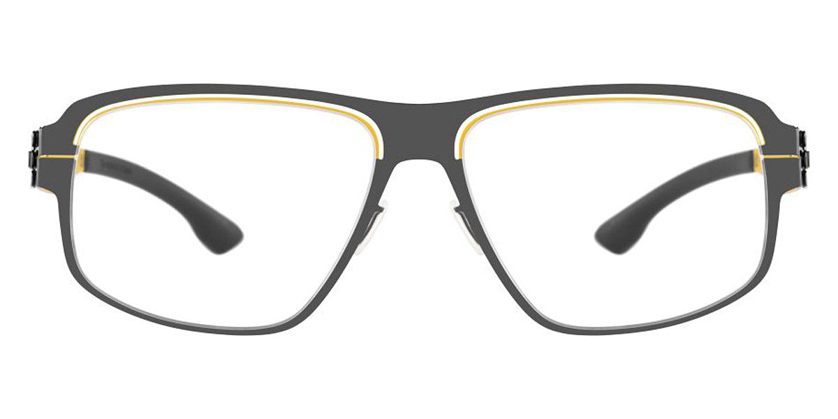 Ic! Berlin® AMG 09 Yellow Brow-Gun-Metal 55 Eyeglasses