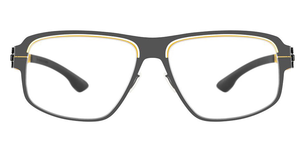 Ic! Berlin® AMG 09 Yellow Brow-Gun-Metal 55 Eyeglasses