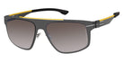 Ic! Berlin® AMG 11 Yellow Bridge-Gun-Metal 60 Sunglasses
