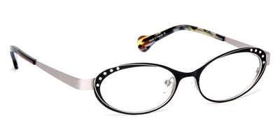 J.F. Rey® Blyzar JFR Blyzar 0010 51 - 0010 Black/Silver/St Crystal Eyeglasses