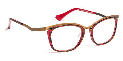 J.F. Rey® Daly JFR Daly 3255 51 - 3255 Red Panther/Gold Brushed Eyeglasses