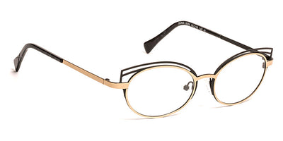 J.F. Rey® Dona JFR Dona 0055 50 - 0055 Shiny Black/Shiny Gold Eyeglasses