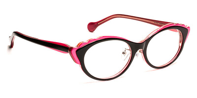 J.F. Rey® Elfe JFR Elfe 0080 52 - 0080 Black/Pink with Stone Crystal Eyeglasses