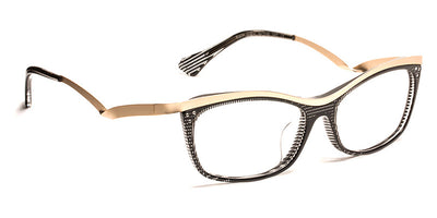 J.F. Rey® Emy JFR Emy 0050 54 - 0050 Black/Light Gold with Crystal Stones Eyeglasses