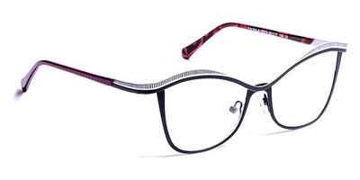 J.F. Rey® Falbala JFR Falbala 0013 50 - 0013 Shiny Black/Silver/Black Eyeglasses