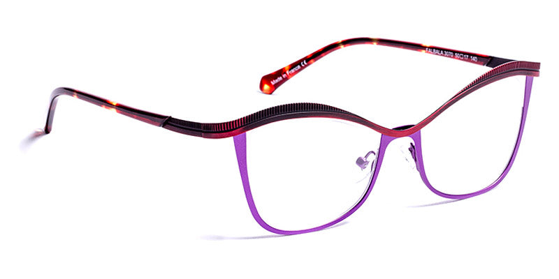 J.F. Rey® Falbala JFR Falbala 3070 50 - 3070 Brushed Red/Purple Eyeglasses