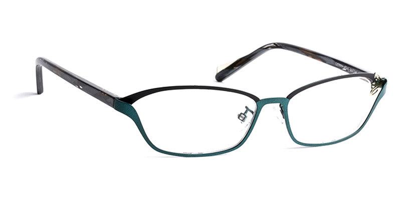 J.F. Rey® Gerry JFR Gerry 0040 50 - 0040 Black/Emerald/Temple Beetle Eyeglasses