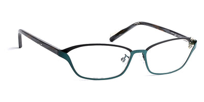 J.F. Rey® Gerry JFR Gerry 0040 50 - 0040 Black/Emerald/Temple Beetle Eyeglasses