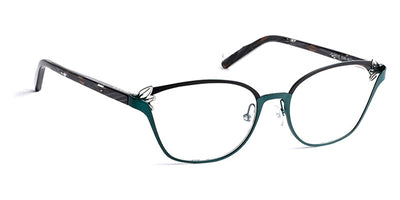 J.F. Rey® Gizelle JFR Gizelle 0040 49 - 0040 Black/Emerald/Temple Venus Black Eyeglasses