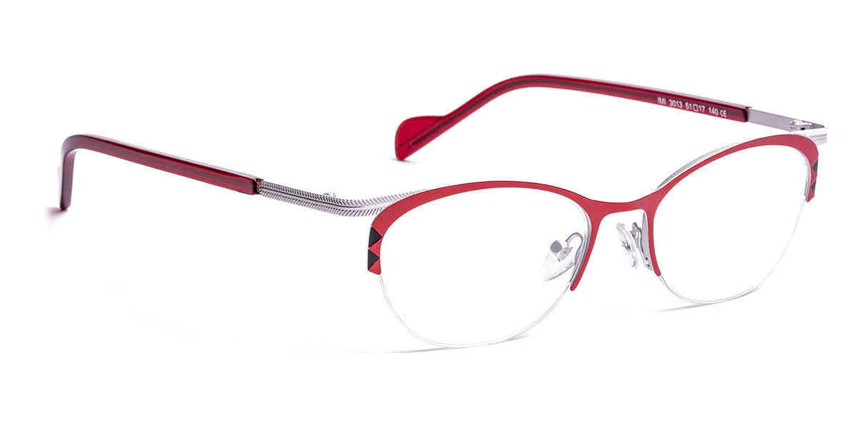 J.F. Rey® Imi JFR Imi 3013 51 - 3013 Red/Silver Eyeglasses