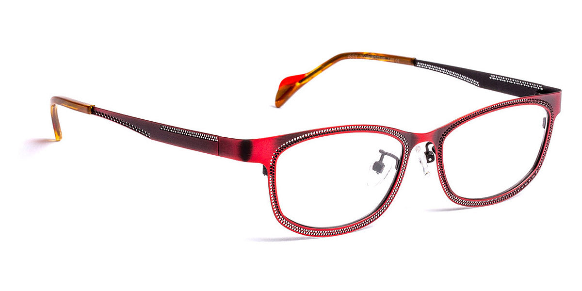J.F. Rey® Issy JFR Issy 3000 51 - 3000 Brushed Red/Black Eyeglasses