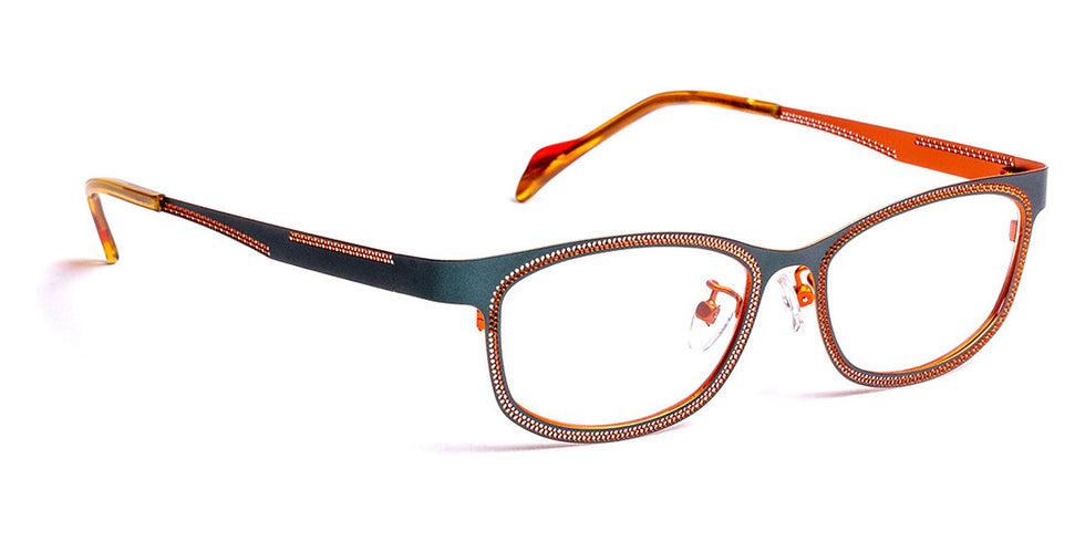 J.F. Rey® Issy JFR Issy 4060 51 - 4060 Khaki/Orange Eyeglasses