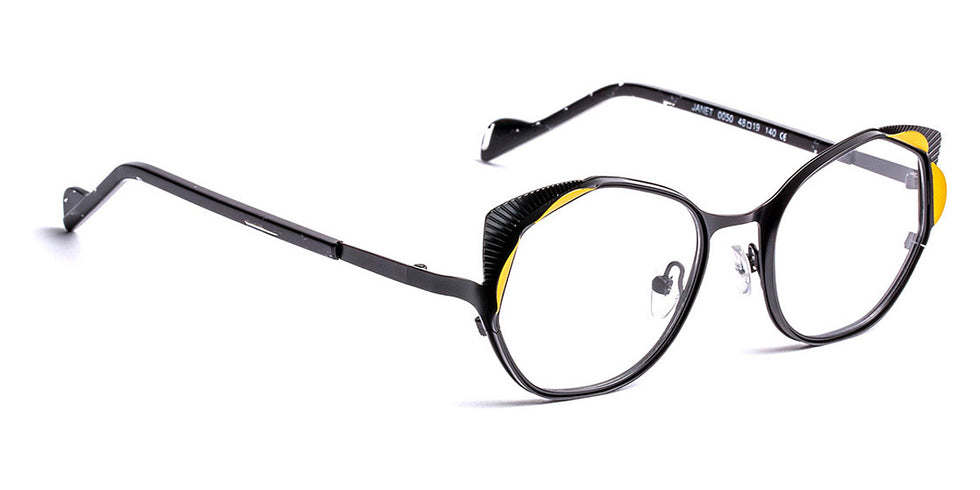 J.F. Rey® Janet JFR Janet 0050 48 - 0050 Black Yellow Eyeglasses