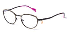 J.F. Rey® Javiera JFR Javiera 0050 49 - 0050 Satined Black/Gold Eyeglasses