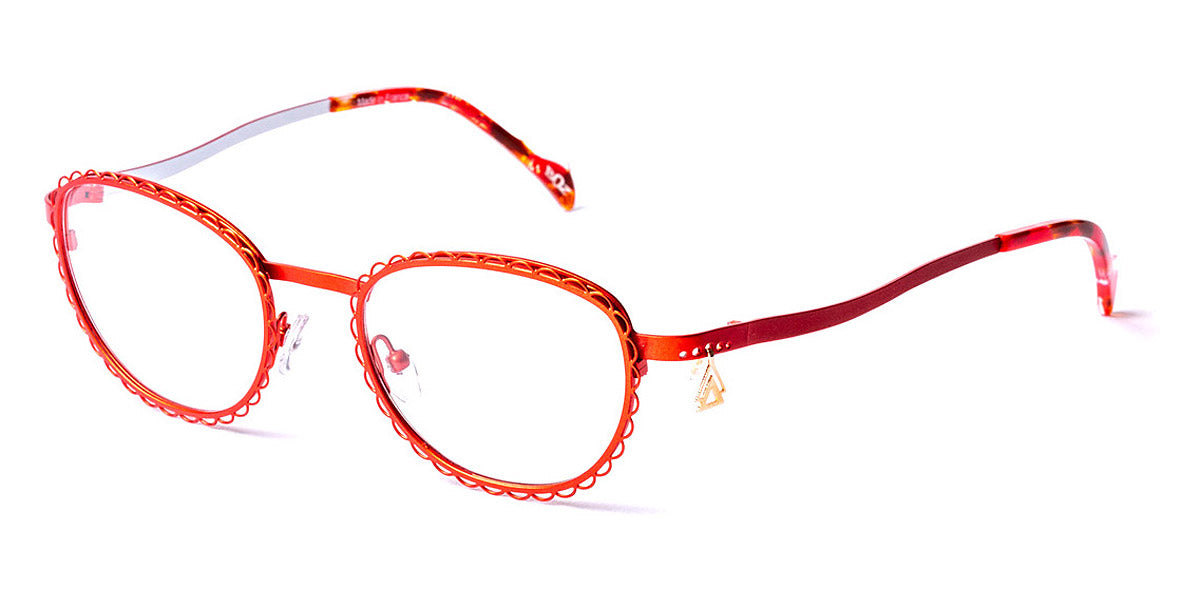 J.F. Rey® Javiera JFR Javiera 3010 49 - 3010 Red/Satined Silver Eyeglasses