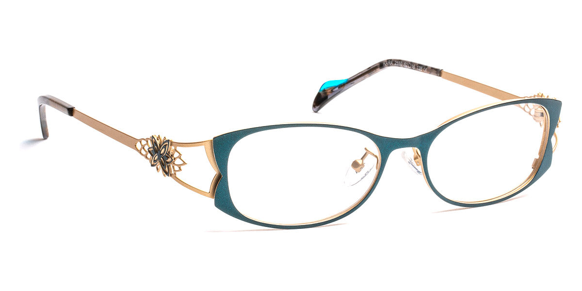 J.F. Rey® Kara JFR Kara 2550 52 - 2550 Blue Duck/Satin Gold Eyeglasses