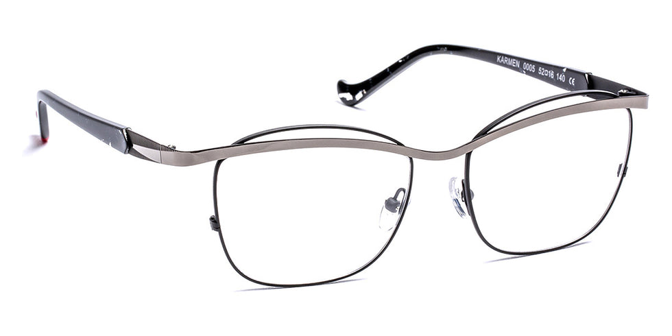 J.F. Rey® Karmen JFR Karmen 0005 52 - 0005 Black/Shiny Ruthenium Eyeglasses