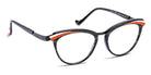 J.F. Rey® Kathy JFR Kathy 0060 51 - 0060 Nice Black/Neon Orange Eyeglasses