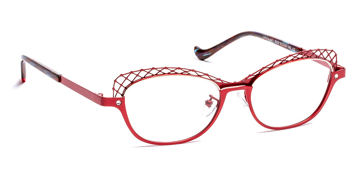 J.F. Rey® Linda JFR Linda 3030 51 - 3030 Red/Silver Eyeglasses