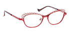 J.F. Rey® Linda JFR Linda 3030 51 - 3030 Red/Silver Eyeglasses