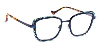 J.F. Rey® Louisa JFR Louisa 2025 51 - 2025 Blue/Black Dogtooth Pattern Eyeglasses