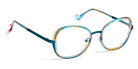 J.F. Rey® Madona JFR Madona 2050 51 - 2050 Blue/Light Gold Eyeglasses