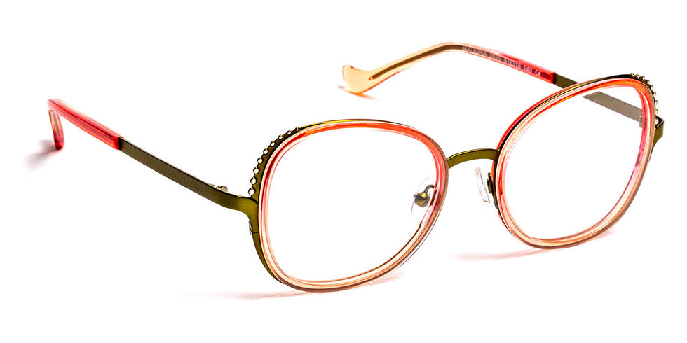J.F. Rey® Madona JFR Madona 3070 51 - 3070 Red/Khaki/Silver Eyeglasses
