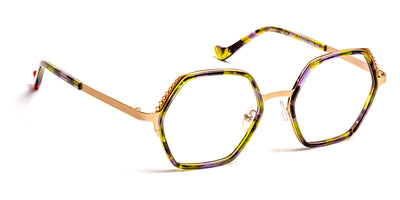 J.F. Rey® Madysson JFR Madysson 4545 51 - 4545 Green/Satin Gold/Chamois Eyeglasses