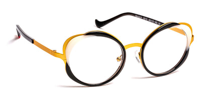 J.F. Rey® Maguy JFR Maguy 0010 48 - 0010 Black/White/Satin Gold Eyeglasses