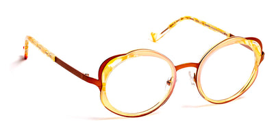J.F. Rey® Maguy JFR Maguy 6065 48 - 6065 Flower Peach/Satin Brown Eyeglasses