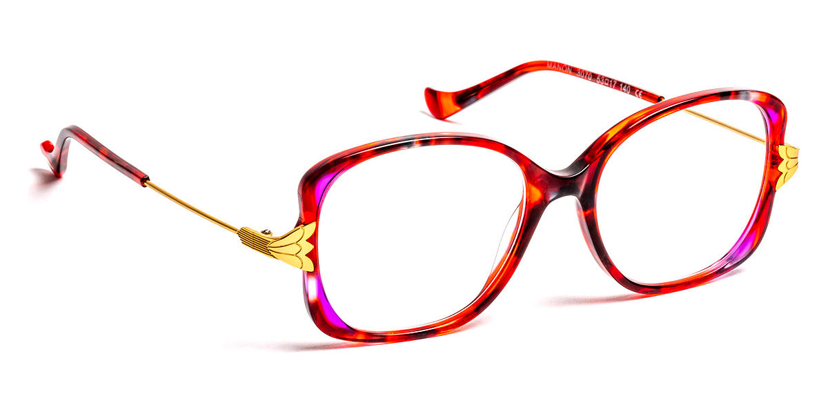 J.F. Rey® Manon JFR Manon 3070 53 - 3070 Red/Purple/Satin Gold Eyeglasses