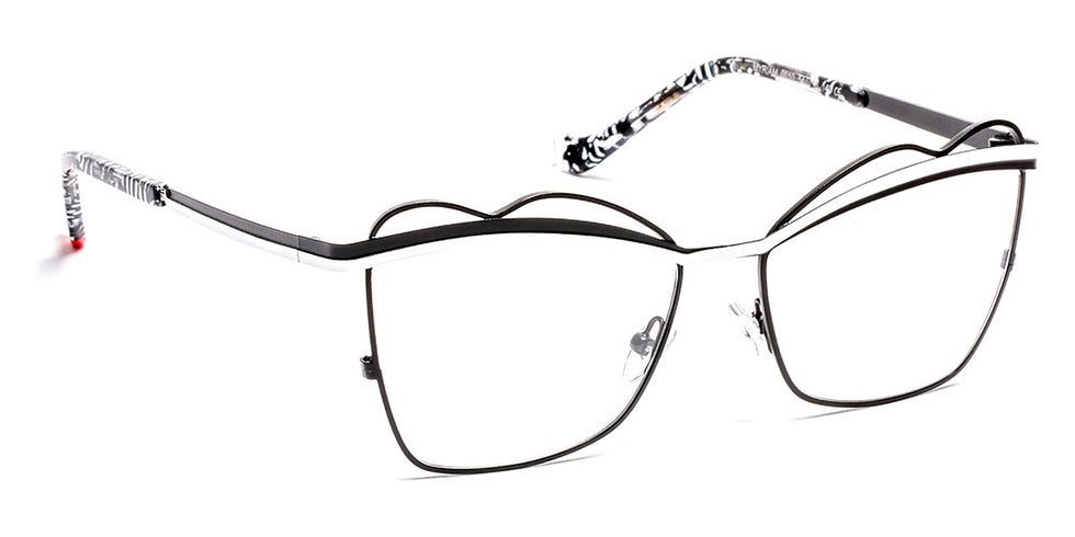 J.F. Rey® Myriam JFR Myriam 0010 54 - 0010 Black/White Eyeglasses