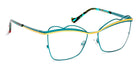 J.F. Rey® Myriam JFR Myriam 4250 54 - 4250 Blue Peacock/Gold Eyeglasses