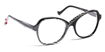 J.F. Rey® Nadege JFR Nadege 0100 53 - 0100 Stripes Black/White Eyeglasses