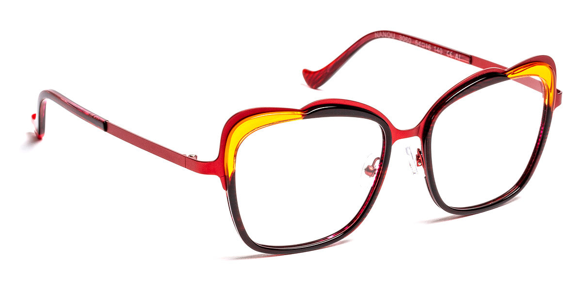J.F. Rey® Nanou JFR Nanou 3060 54 - 3060 Burgundy/Orange/Red Eyeglasses