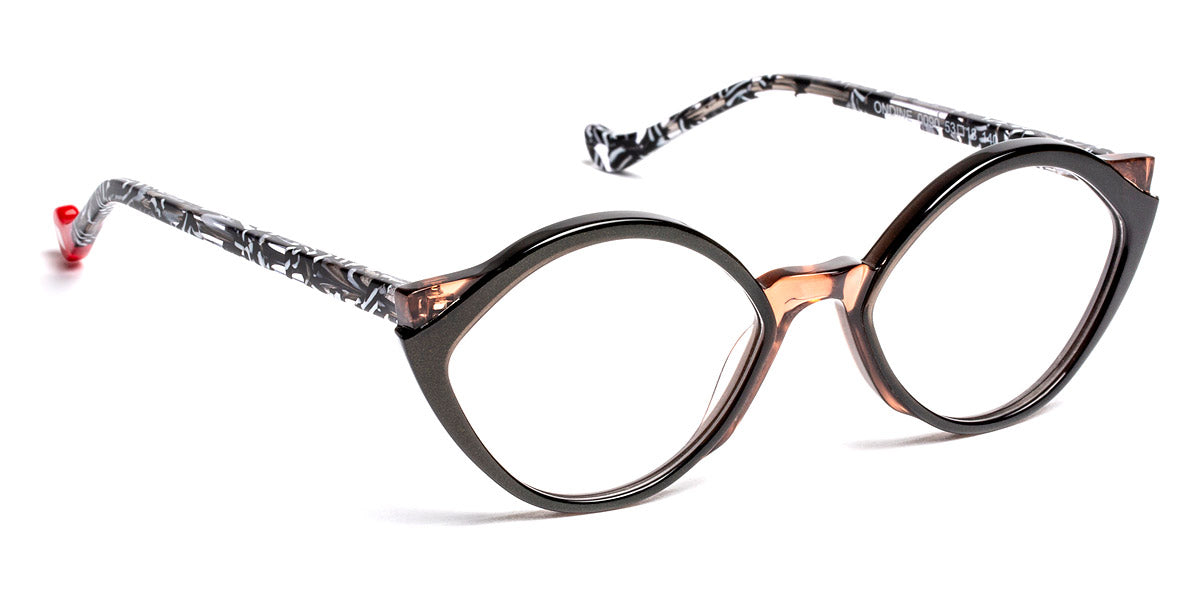 J.F. Rey® Ondine JFR Ondine 0090 53 - 0090 Black/Terracotta Transparent Eyeglasses