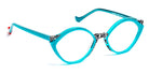 J.F. Rey® Ondine JFR Ondine 2510 53 - 2510 Turquoise/White and Black Eyeglasses