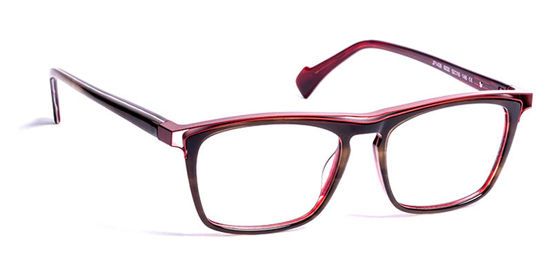 J.F. Rey® JF1438 JFR JF1438 9232 52 - 9232 Brown Horn/Burgundy Eyeglasses