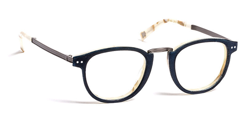 J.F. Rey® JF1454 JFR JF1454 2510 46 - 2510 Blue Leather/Ivory Eyeglasses