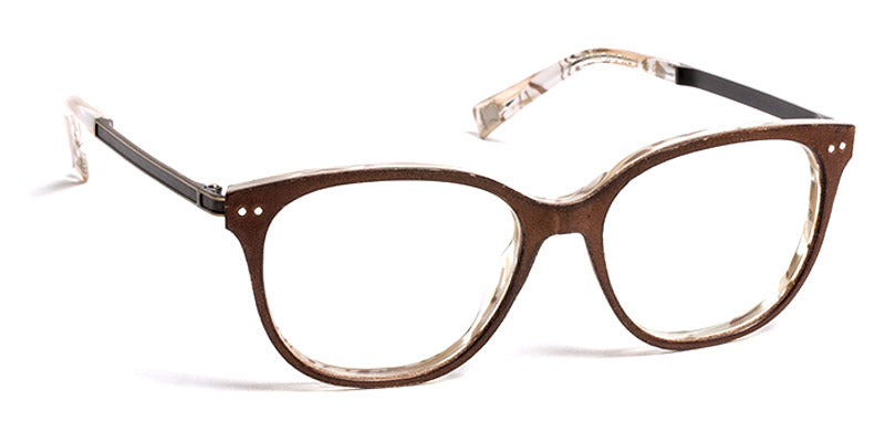 J.F. Rey® JF1456 JFR JF1456 9015 50 - 9015 Brown Leather/Demi Ivory Eyeglasses
