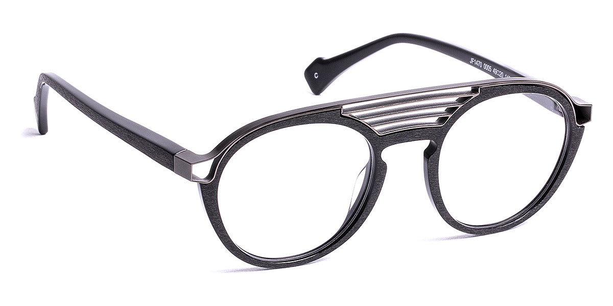 J.F. Rey® JF1470 JFR JF1470 0005 49 - 0005 Scratched Black/Gunmetal Eyeglasses