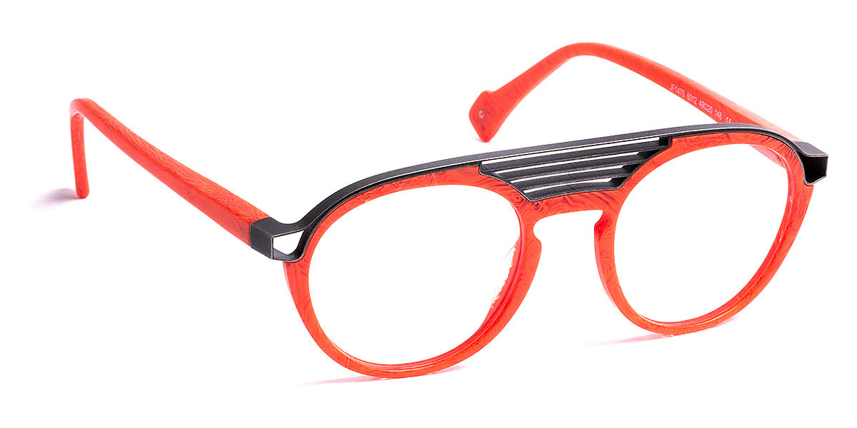 J.F. Rey® JF1470 JFR JF1470 6012 49 - 6012 Matte Orange/Antic Silver Eyeglasses