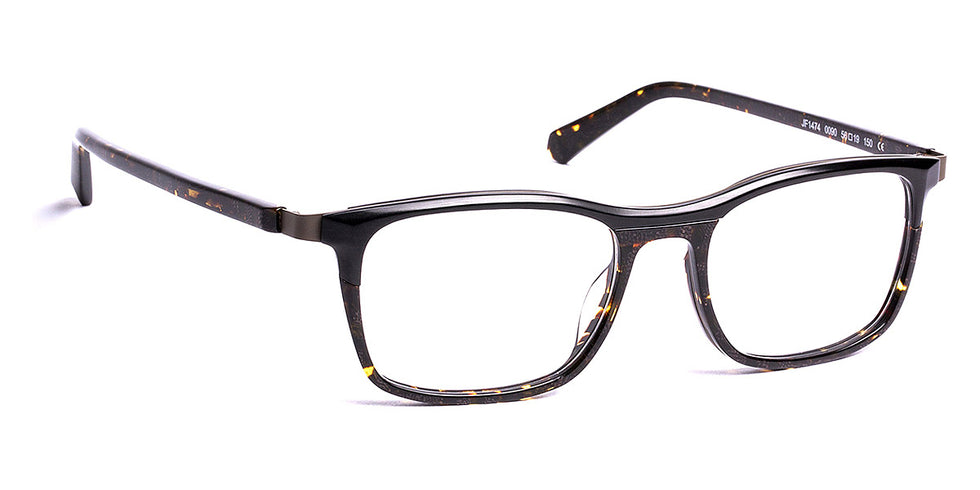 J.F. Rey® JF1474 JFR JF1474 0090 56 - 0090 Top Black/Bottom Demi/Metal Gunmetal Eyeglasses