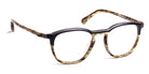 J.F. Rey® JF1475 JFR JF1475 0055 51 - 0055 Top Black/Bottom Yellow Horn/Metal Gunmetal Eyeglasses