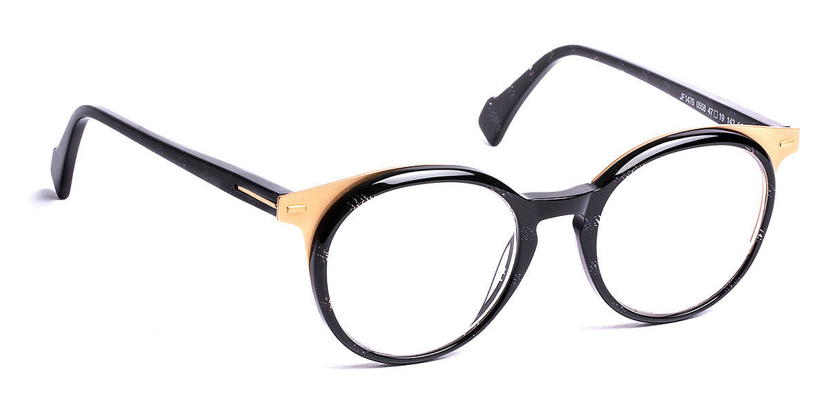 J.F. Rey® JF1476 JFR JF1476 0558 47 - 0558 Black/Pink Shiny Gold Eyeglasses