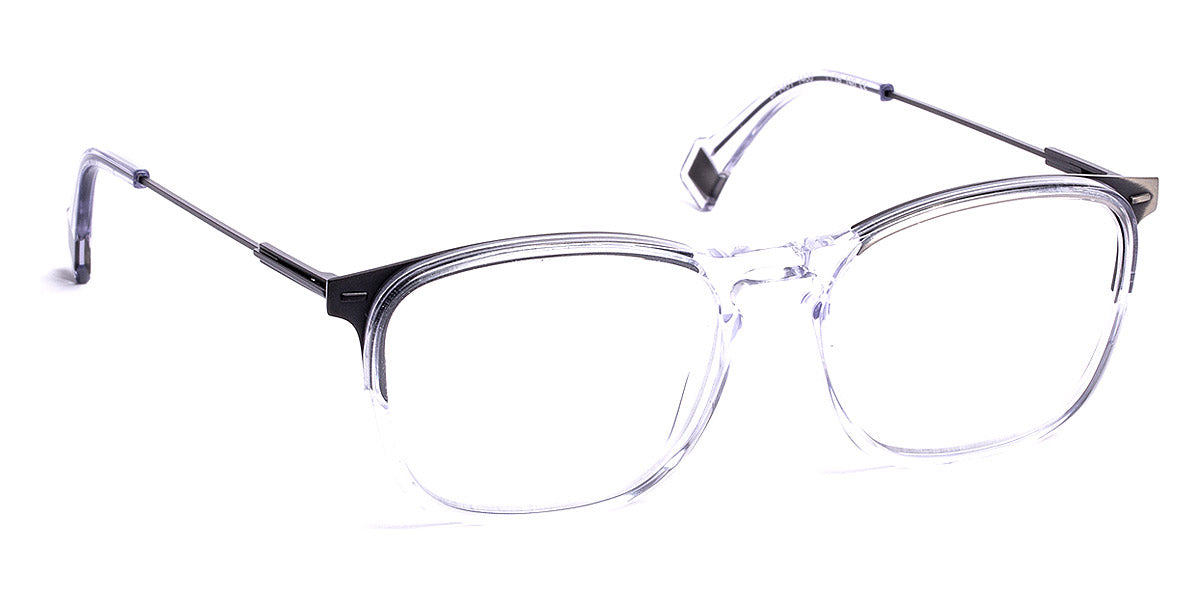 J.F. Rey® JF1481 JFR JF1481 1400SL 55 - 1400SL Limited Crystal/Black/Brushed Silver Eyeglasses