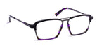 J.F. Rey® JF1490 JFR JF1490 0070 55 - 0070 Matte Black/Tissue Purple/Orange Eyeglasses